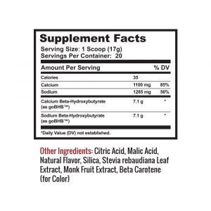 Keto Salt Supplement Facts